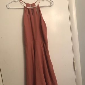 Pink fit and flare Express dress